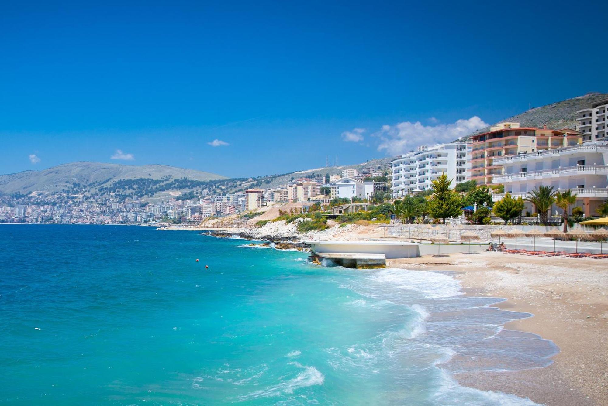 Ferienwohnung Sunset Tarraces Sarandë Exterior foto